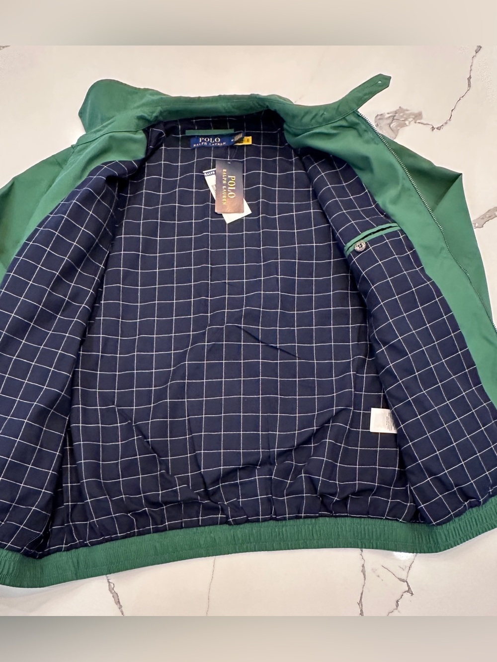Polo Ralph Lauren VERANO GREEN Twill Bi Swing Full Zip Windbreaker Jacket NWT - Picture 5 of 6